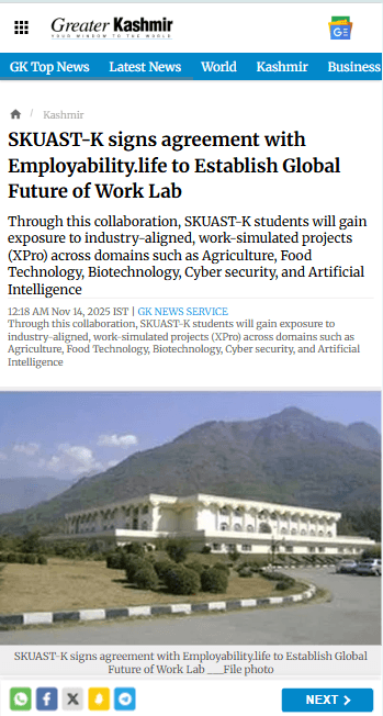 SKUAST Kashmir News - Greater Kashmir